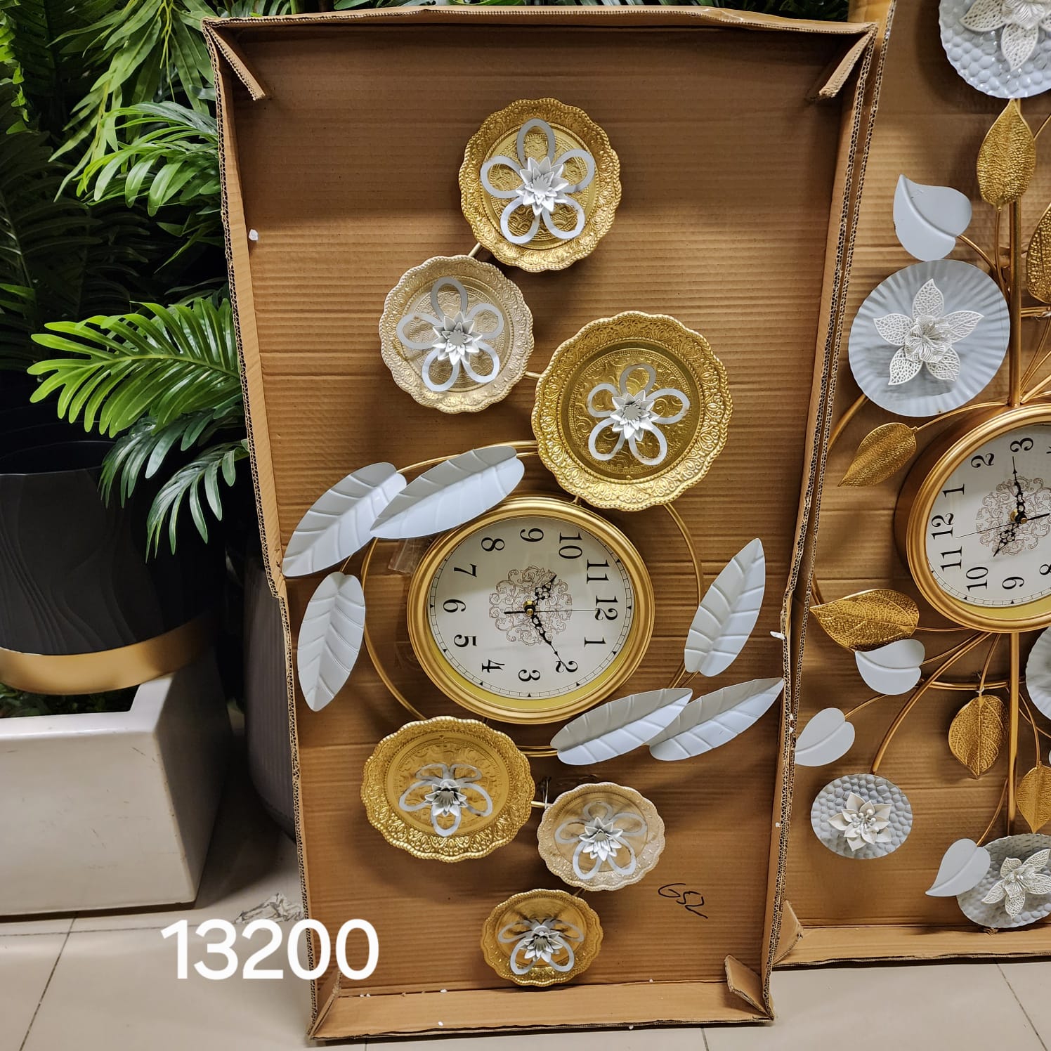 Decorative Metal Floral Wall Clock