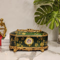 Antique-style Emerald Green Tissue Box Holder