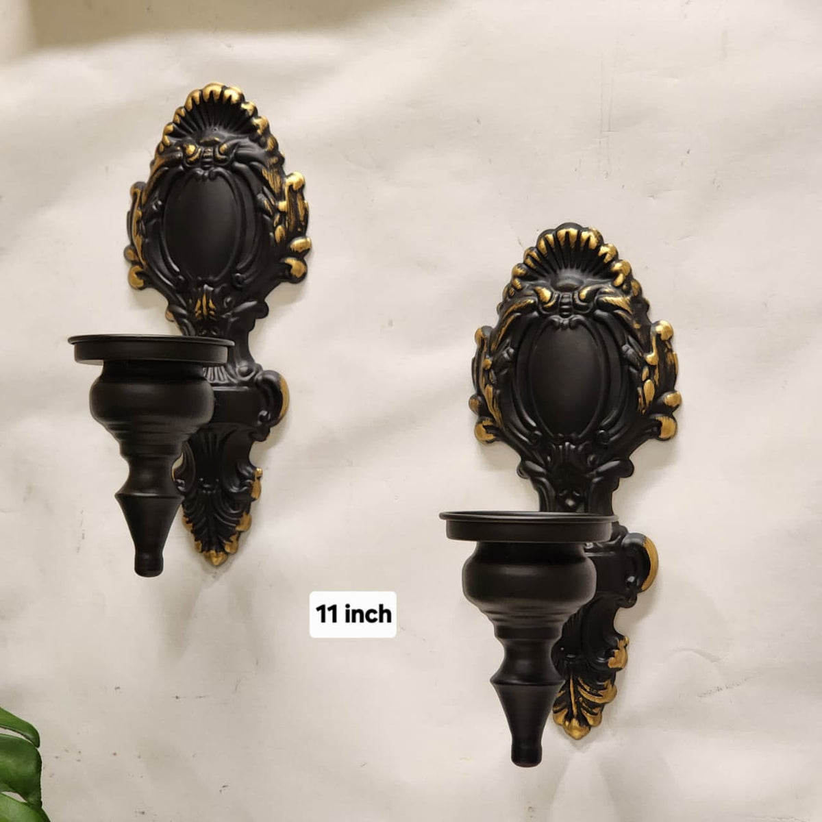 vintage-style ornamental candle wall sconces