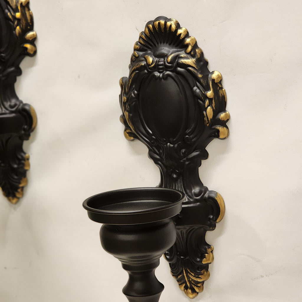 vintage-style ornamental candle wall sconces
