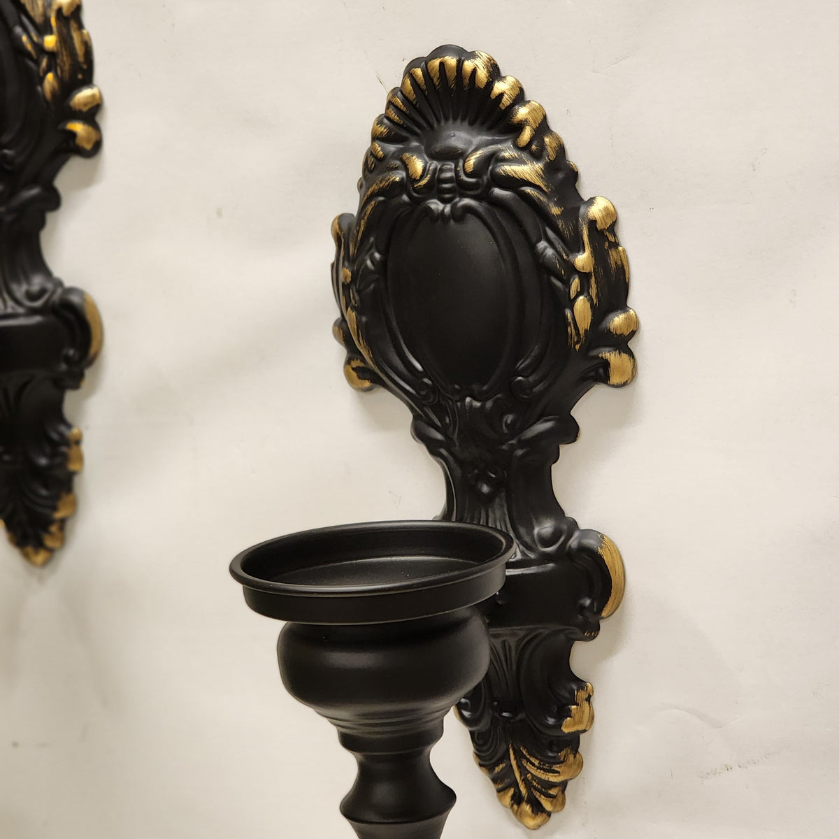 vintage-style ornamental candle wall sconces