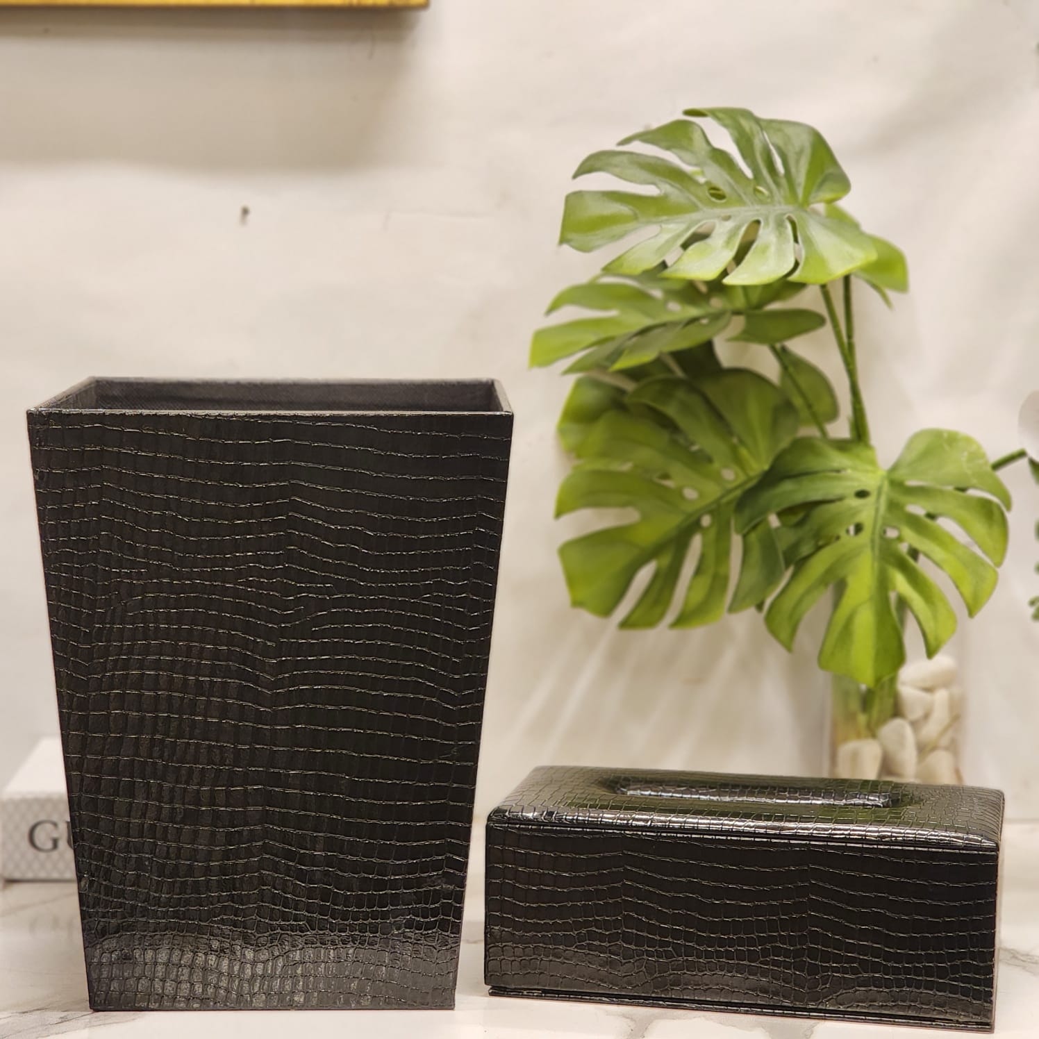 Faux-Croc Executive Desk Set