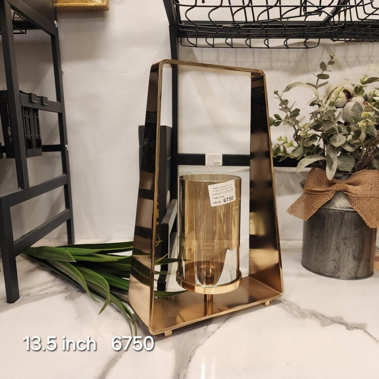 Geometric Frame Hurricane Candle Holder