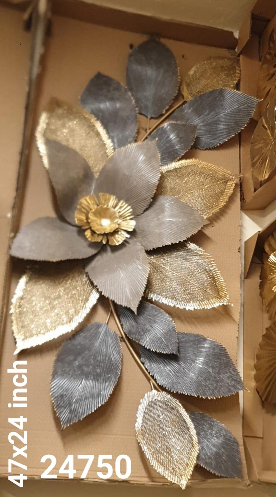 Metallic Floral Wall Art