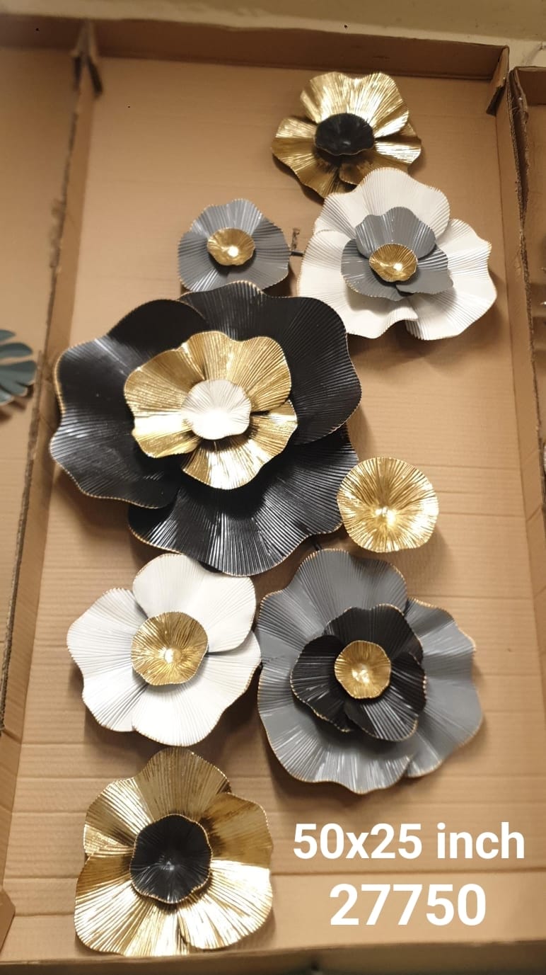 Layered Metal Flower Wall Sculpture
