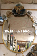 Gingko Leaf Metal Wall Mirror