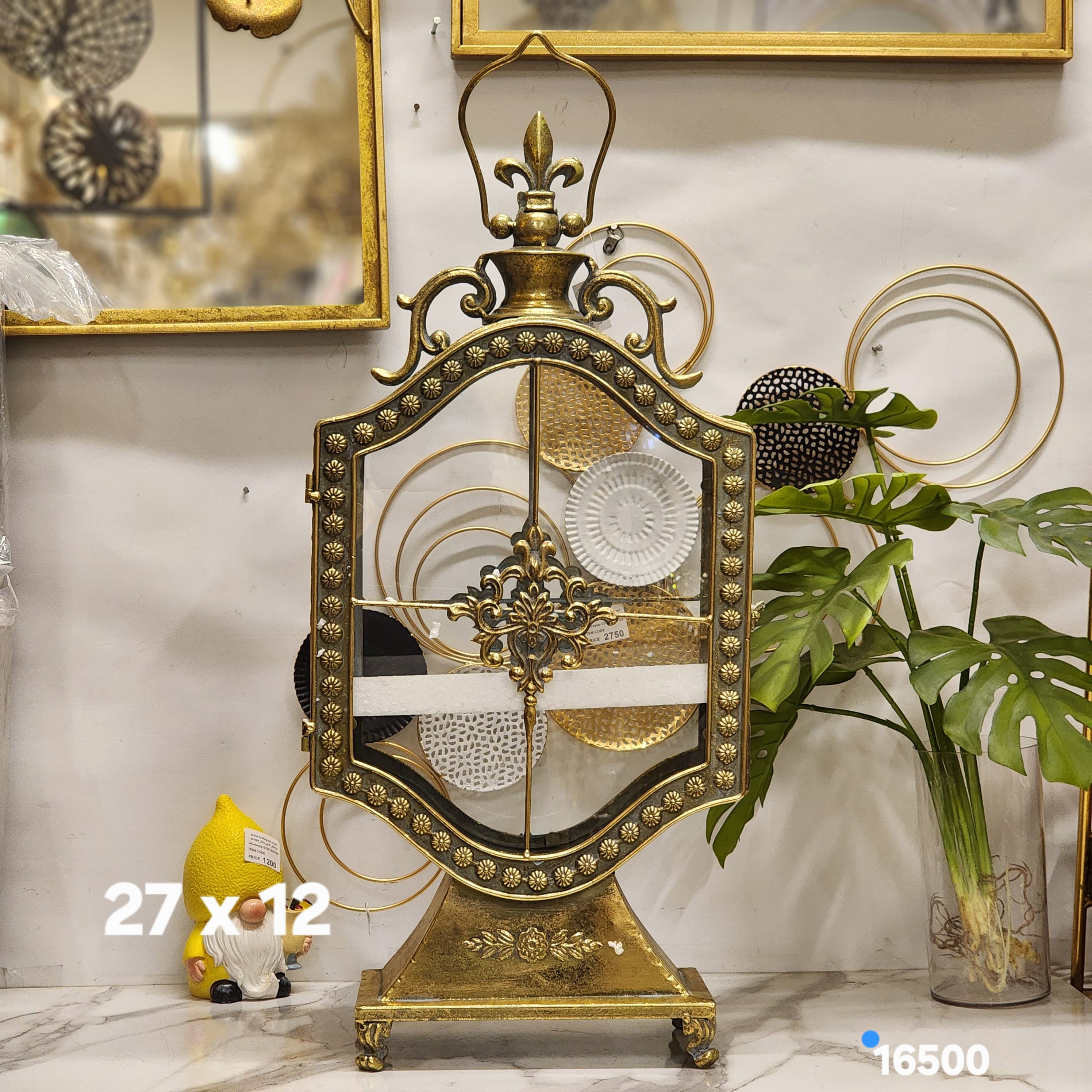 Victorian Style Decorative Brass Tabletop Lantern