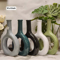 Hollow Abstract Donut Ceramic Vases