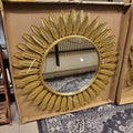 Sunburst Feather Wall Mirror