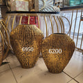 Textured Gold Aluminum Vases