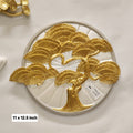 Golden Bonsai Tree Wall Art Plaque