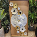Modern Metal Floral Wall Decor with Butterflie
