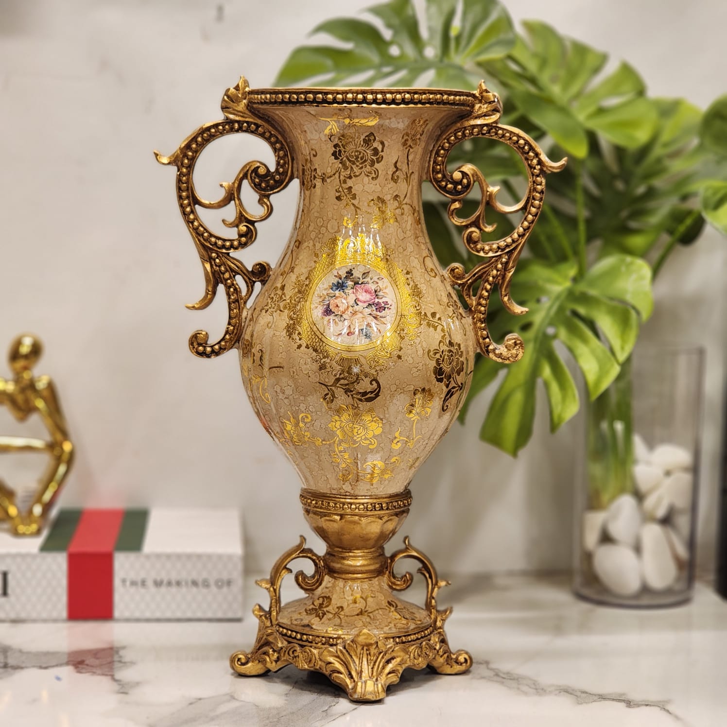 Vintage French-Style Porcelain Urn Vase
