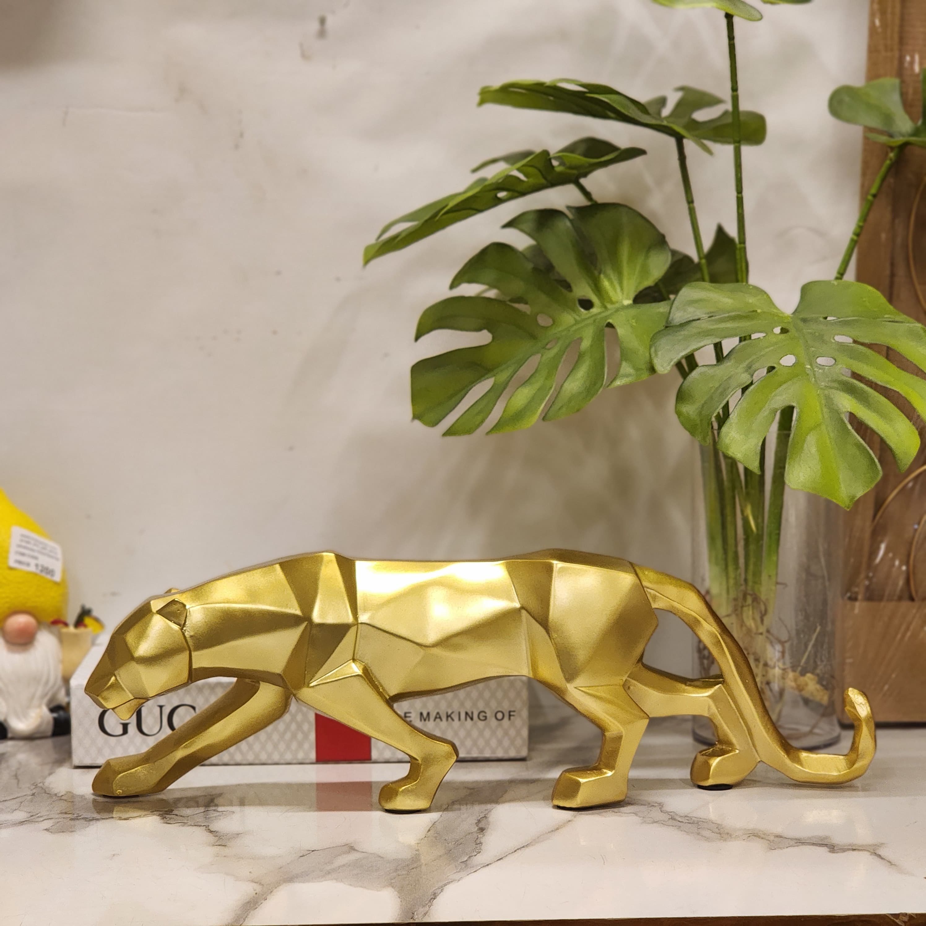 Geometric Panther Statue