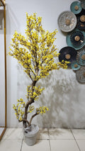 artificial yellow blossom tree