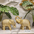 Decorative Golden Elephant Statues/Figuettes Set