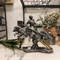Medieval Knight on Horseback Figurine