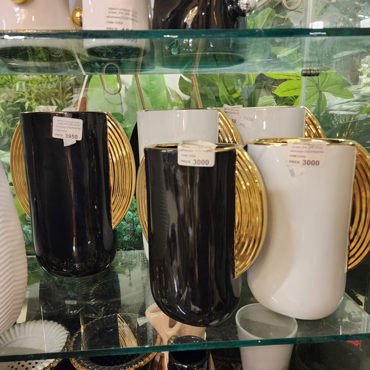 Art Deco-style Winged Vases