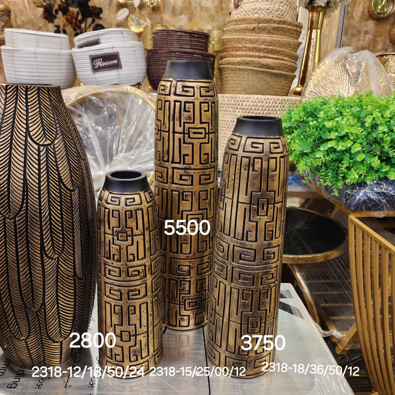 Greek Key / Meander Vases