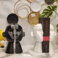 Abstract Geometric Human Face Bookends