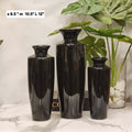 Black Ceramic Bottle Vases Set