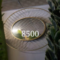 Gold Metal Oval Leaf Skeleton Wall Mirror