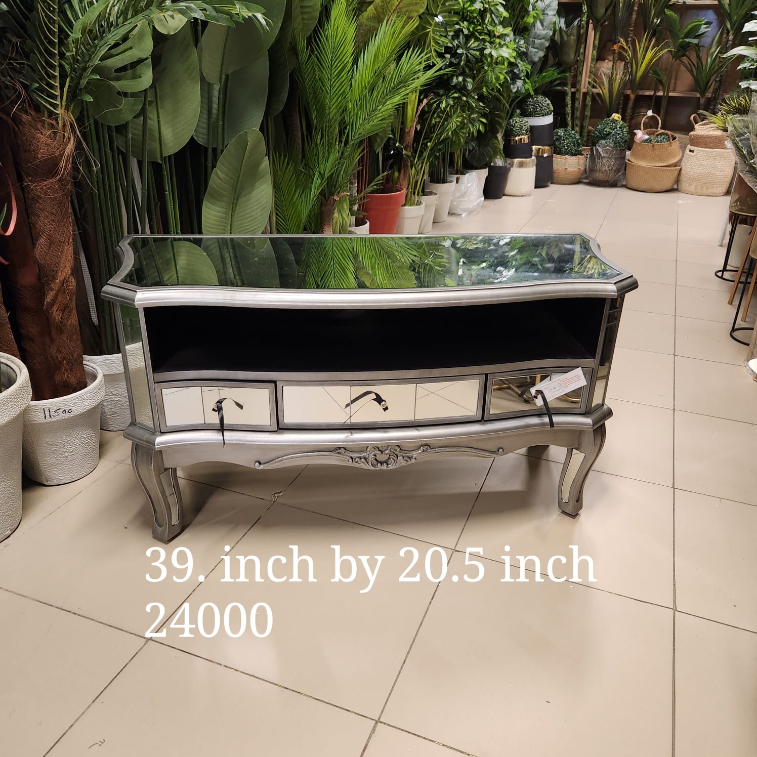 mirrored accent table