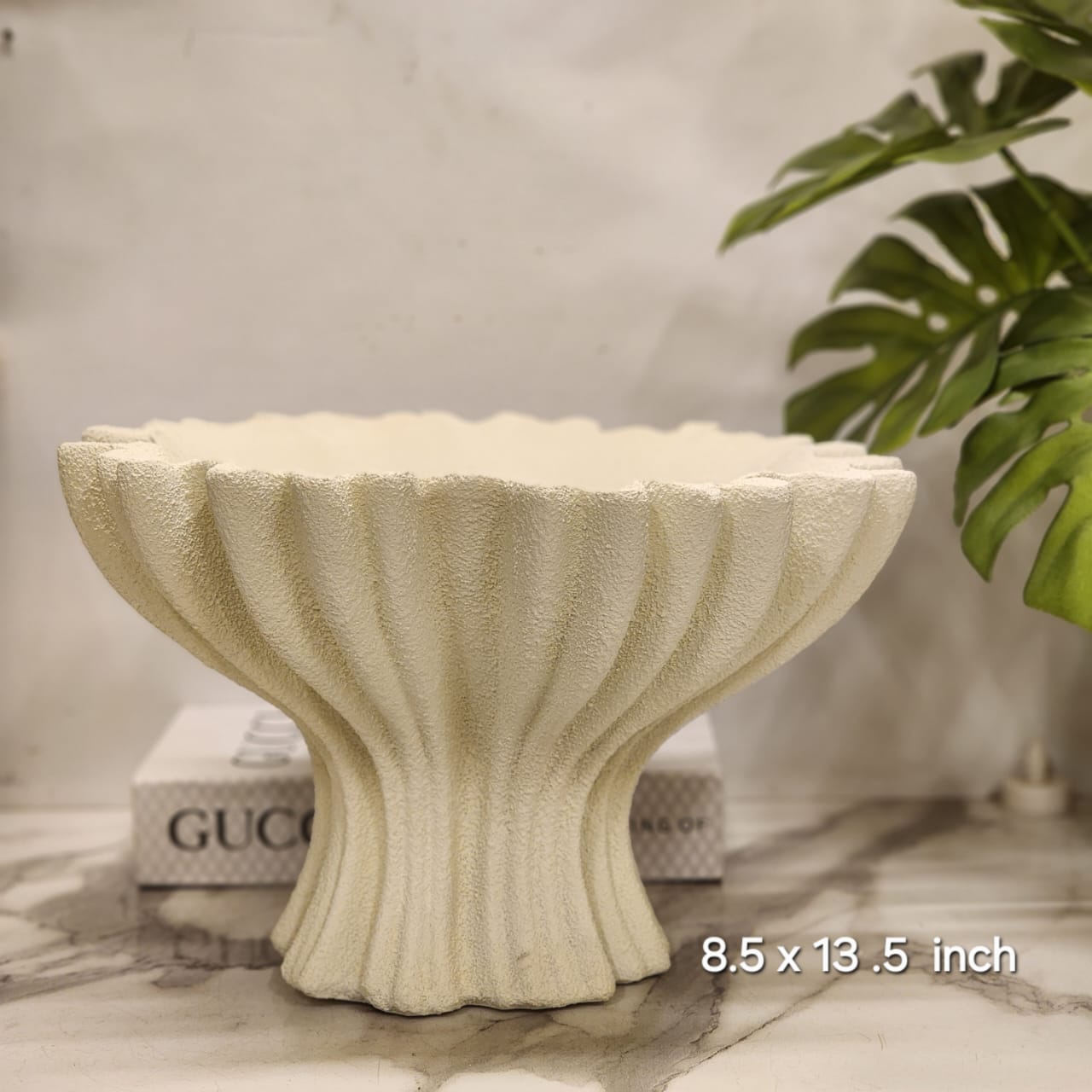 Fluted Pedestal Fruit Bowl