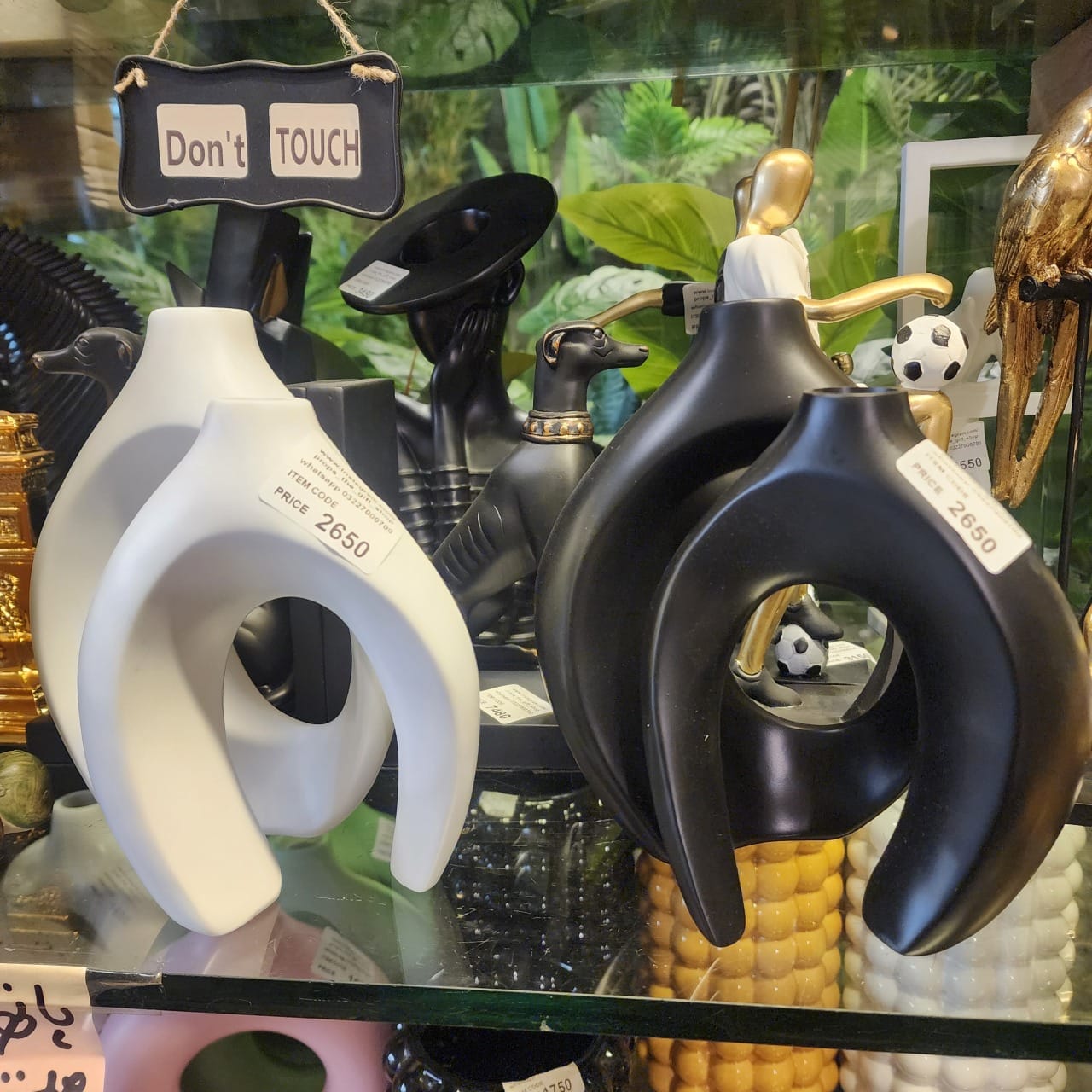 U-Shaped Ceramic Vases