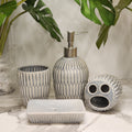 Embossed Leaf Pattern Bathroom accessory set