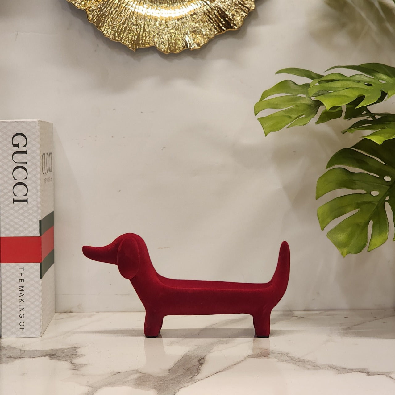 Velvet Dachshund Jewelry Holder
