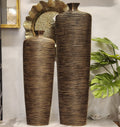 Ribbed Tall Floor Vases