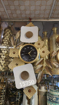 Luxury Gold Leaf Floral Wall Clock