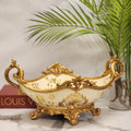 ornate baroque-style footed ceramic/porcelain centerpiece bowl