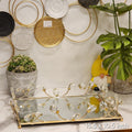 crystal-embellished mirrored vanity tray