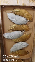 Metallic Feather Wall Decor