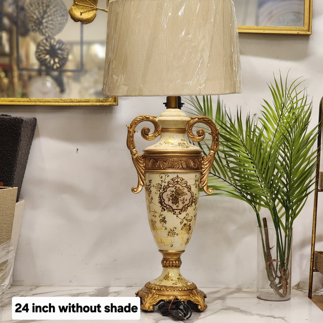 ornate neoclassical porcelain urn table lamp