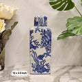 Blue and White Coastal Coral Rectangular Ceramic Ginger Jar