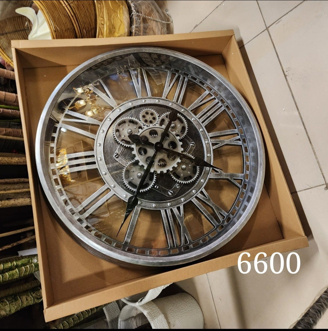 Props large decorative industrial-style wall clock