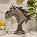 tribal pattern decorative horse head bust sculpture