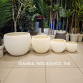 Ribbed Round Planter