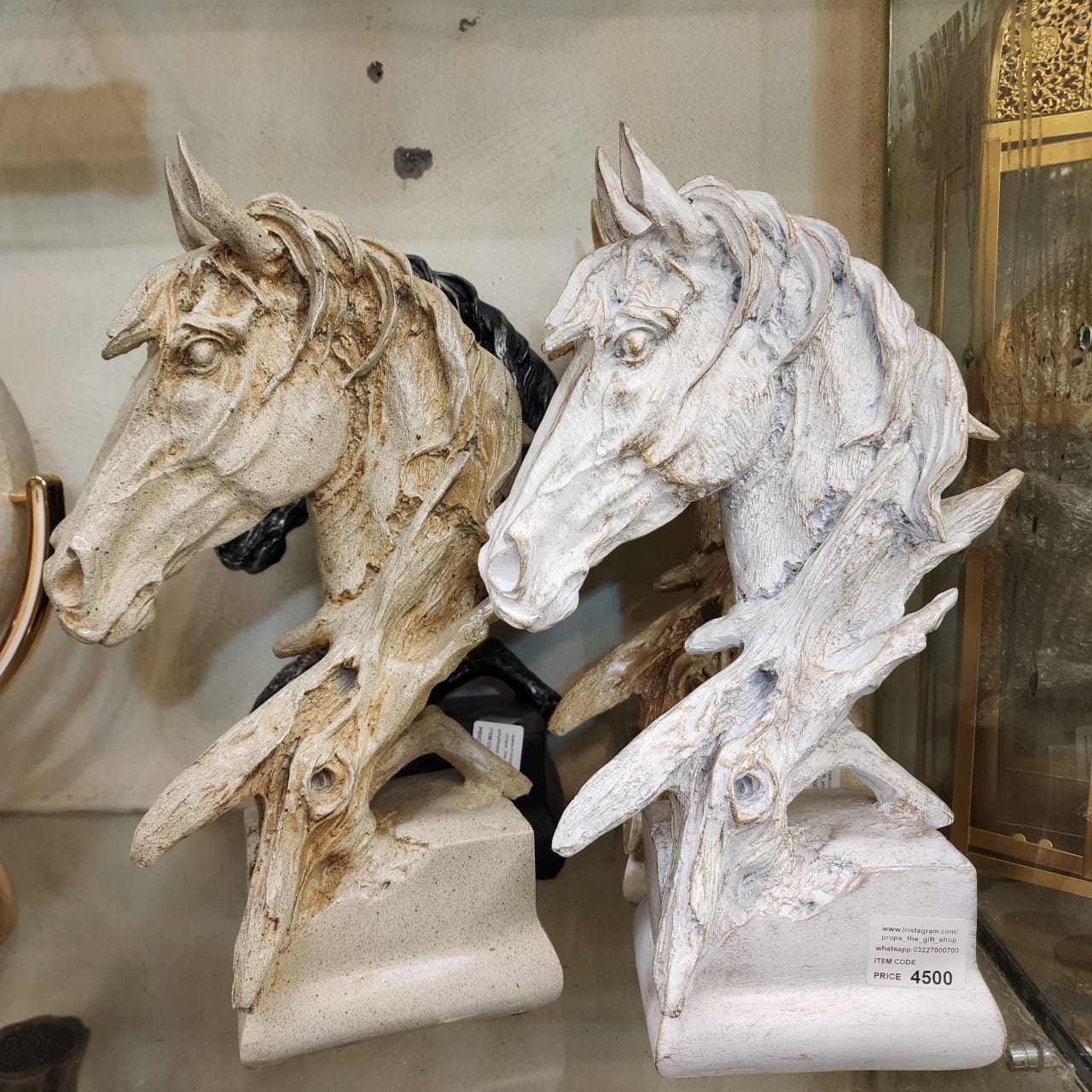 Abstract Driftwood Horse Head Sculptures