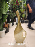 Gold Hammered Floor Vase