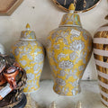 Yellow Chinoiserie Ginger Jars