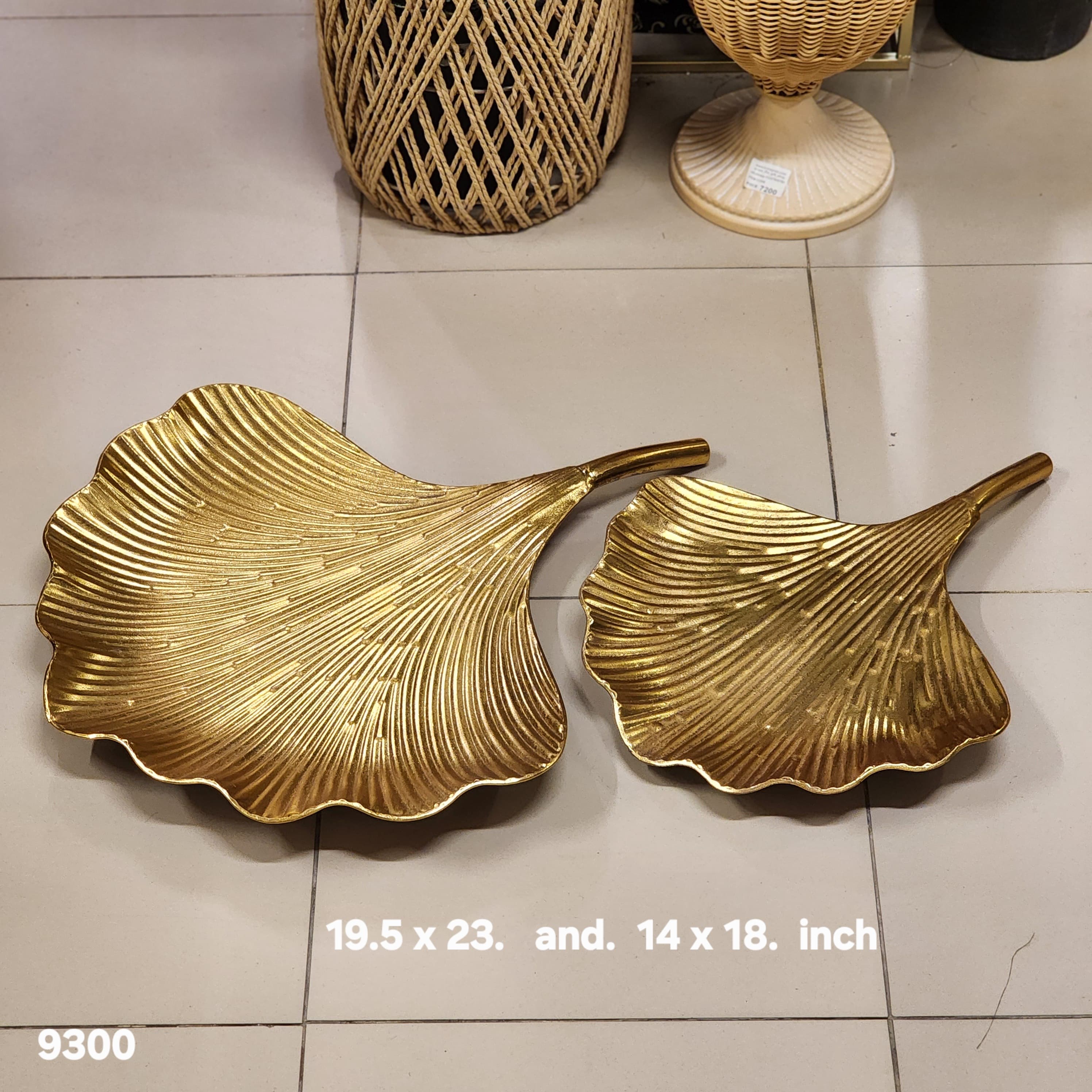 Gold Ginkgo Leaf Decorative Platter