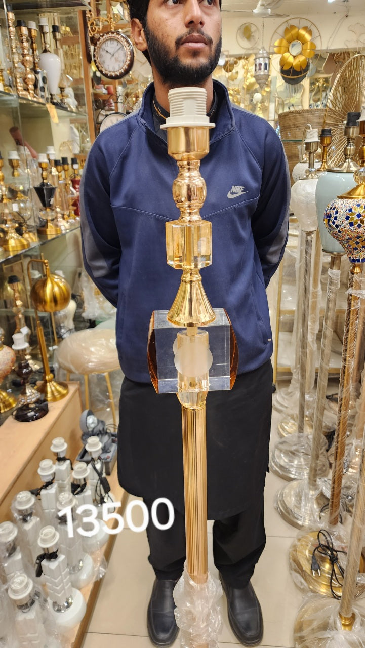 Crystal Cube Pillar Floor Lamp