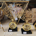 Gold Coral Skeleton Clock