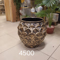 Antique Gold Metallic Planter