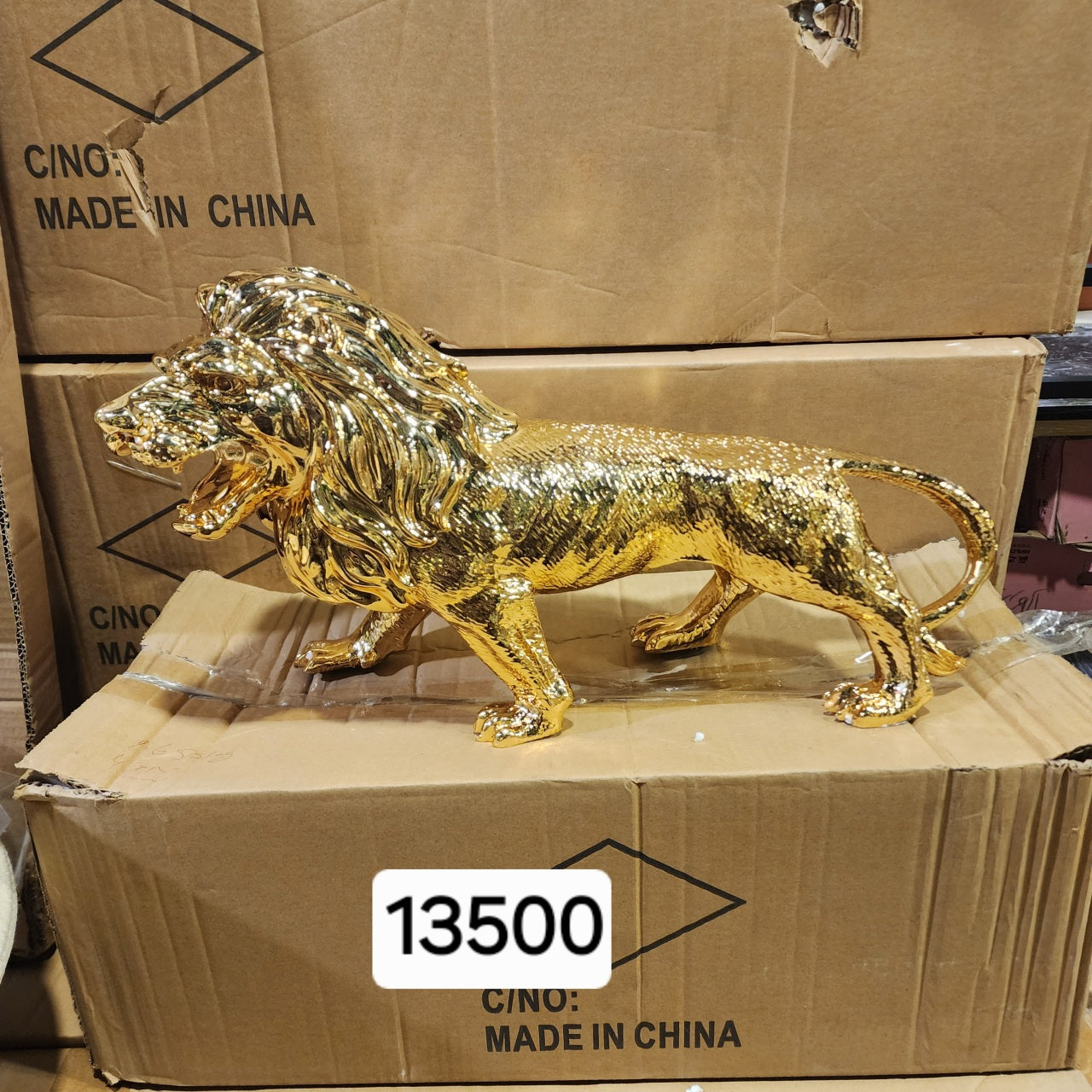 Gold Lion Statue