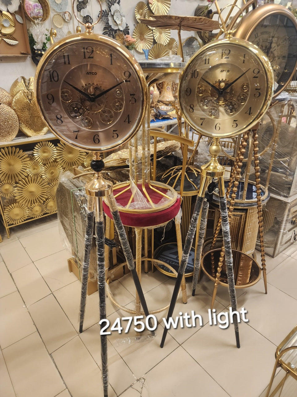 ATCO Tripod Gear Floor Clock